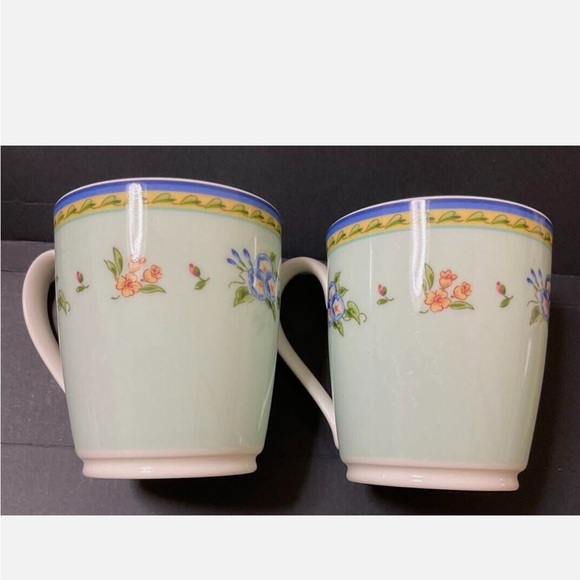 Tiffany & Co. Set of 2 Morning Glory floral bone china mugs NIB - Picture 7 of 8